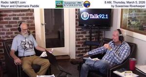 [Radio: talk921.com, 8 AM, Thursday, March 5, 2026, Mayor and Chairmans Paddle by Suwannee Riverkeeper]
