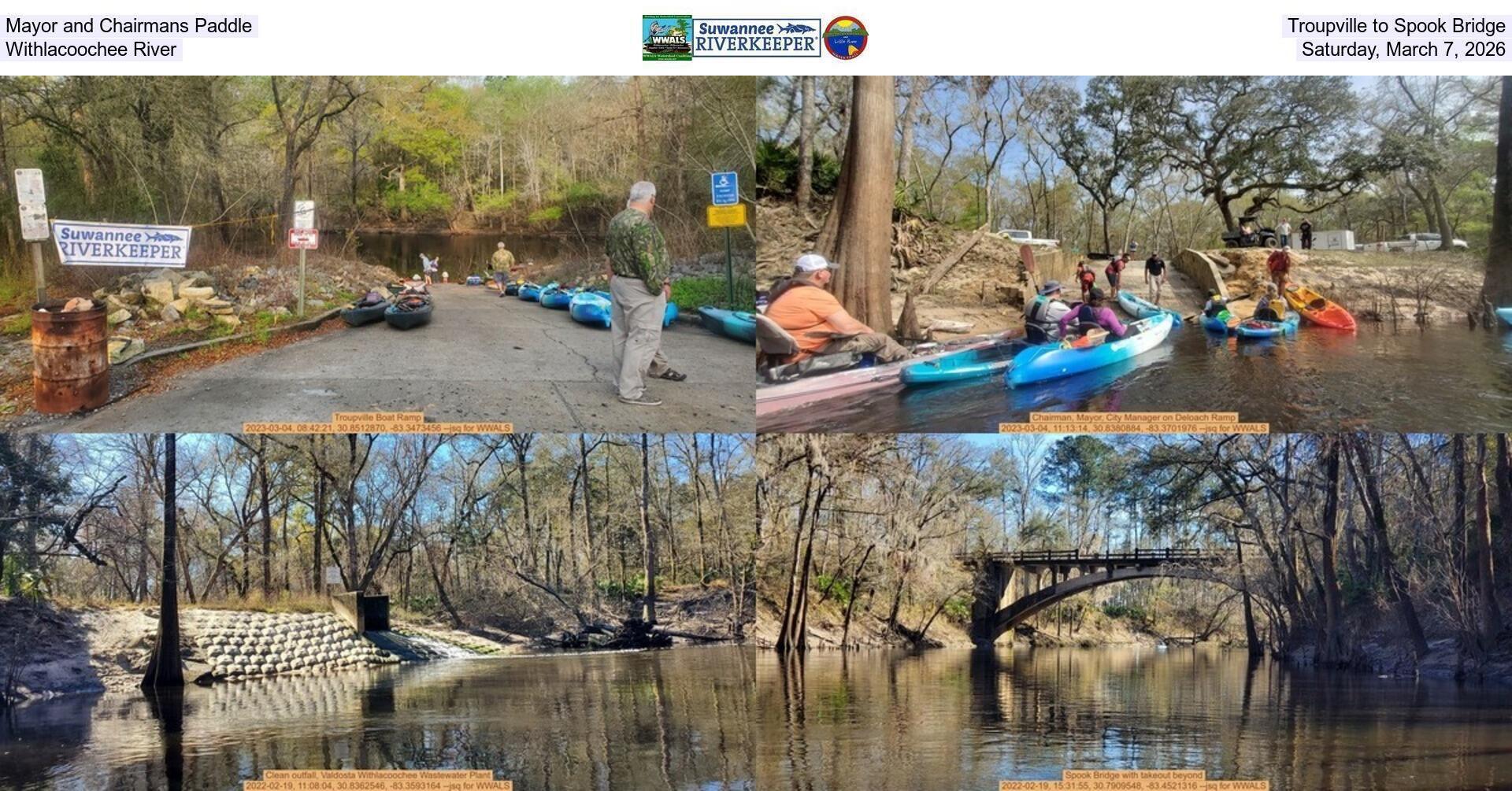 Mayor and Chairmans Paddle, Troupville to Spook Bridge, Withlacoochee River, Saturday, March 7, 2026