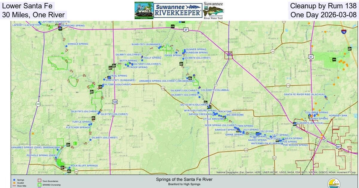 Lower Santa Fe Cleanup by Rum 138, 30 Miles, One River, One Day 2026-03-08