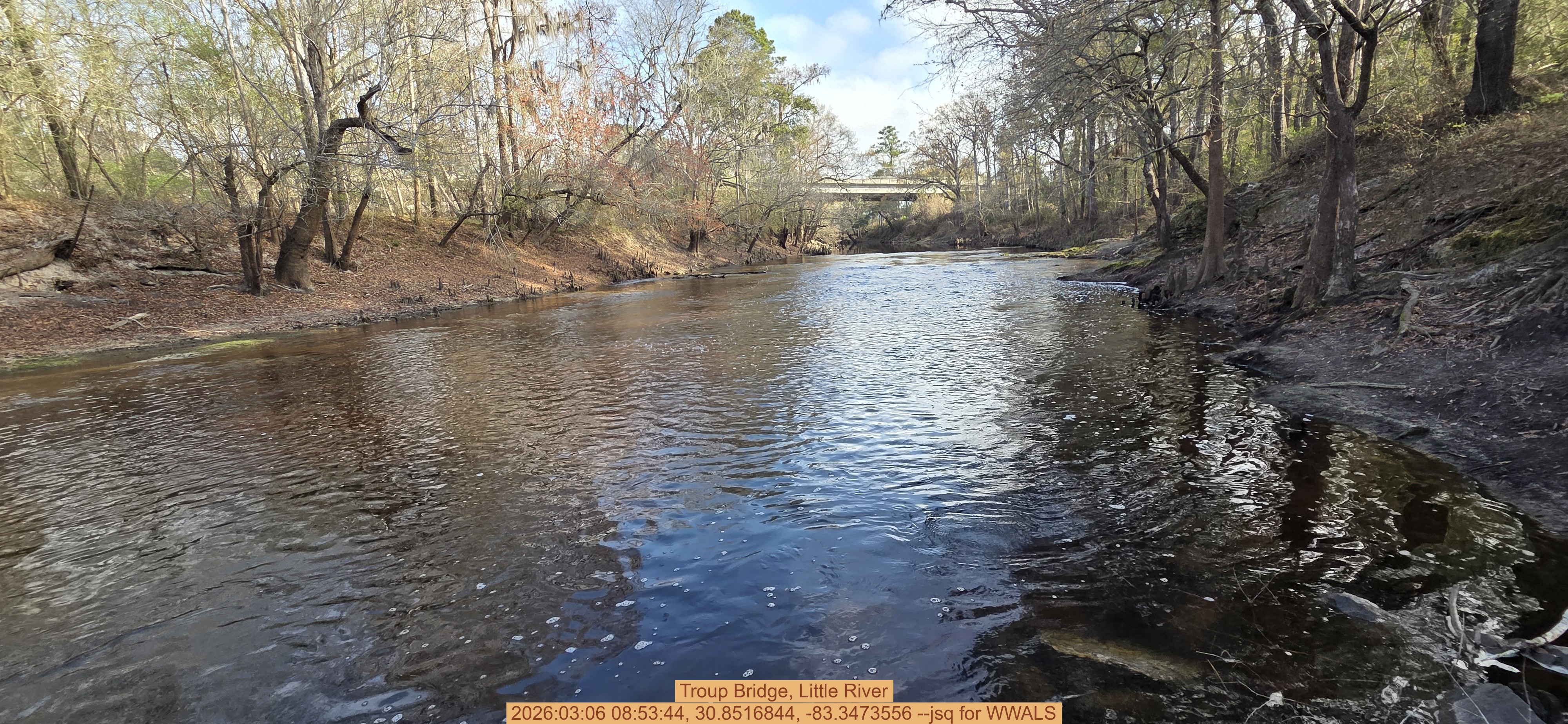 Troup Bridge, Little River, 2026:03:06 08:53:44, 30.8516844, -83.3473556 --jsq for WWALS