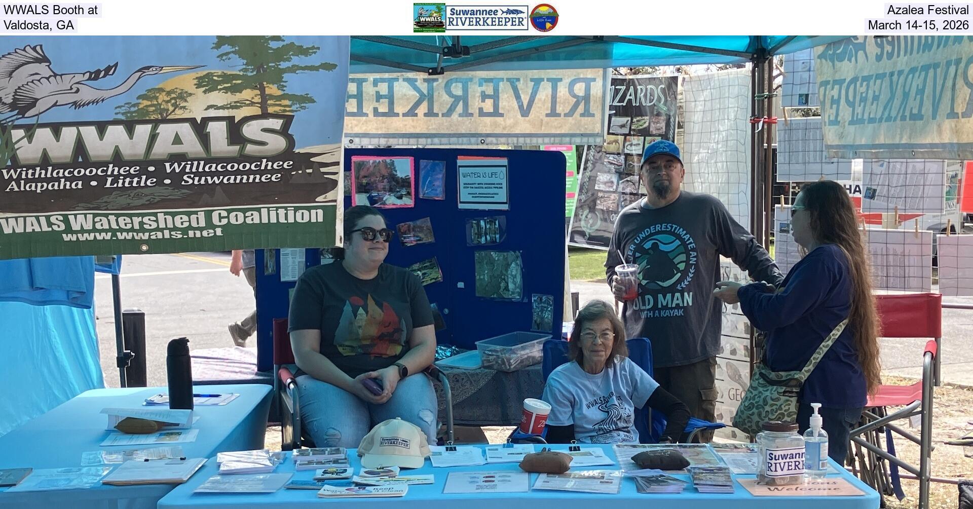 WWALS Booth at Azalea Festival, Valdosta, GA, March 14-15, 2026
