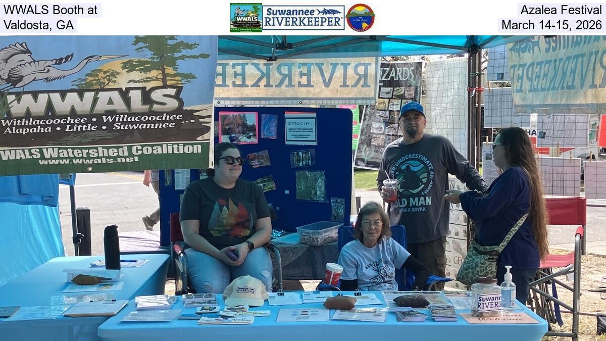 WWALS Booth at Azalea Festival, Valdosta, GA, March 14-15, 2026