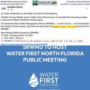 [SRWMD rescheduled, not Hamilton County 2026-02-25, WFNF moved to SRWMD HQ, Thursday, March 19, 2026]