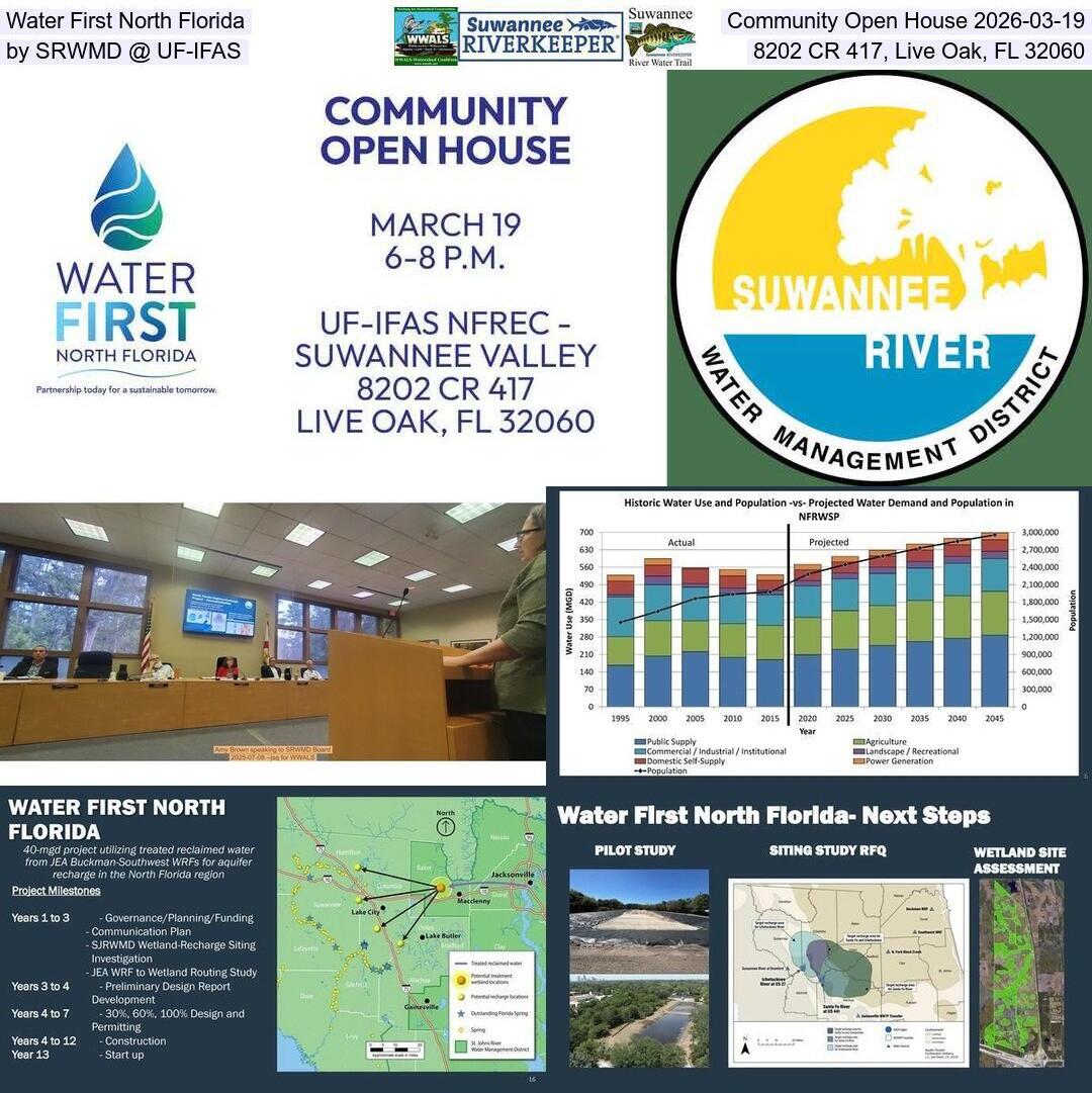 Water First North Florida Community Open House 2026-03-19, by SRWMD @ UF-IFAS, 8202 CR 417, Live Oak, FL 32060