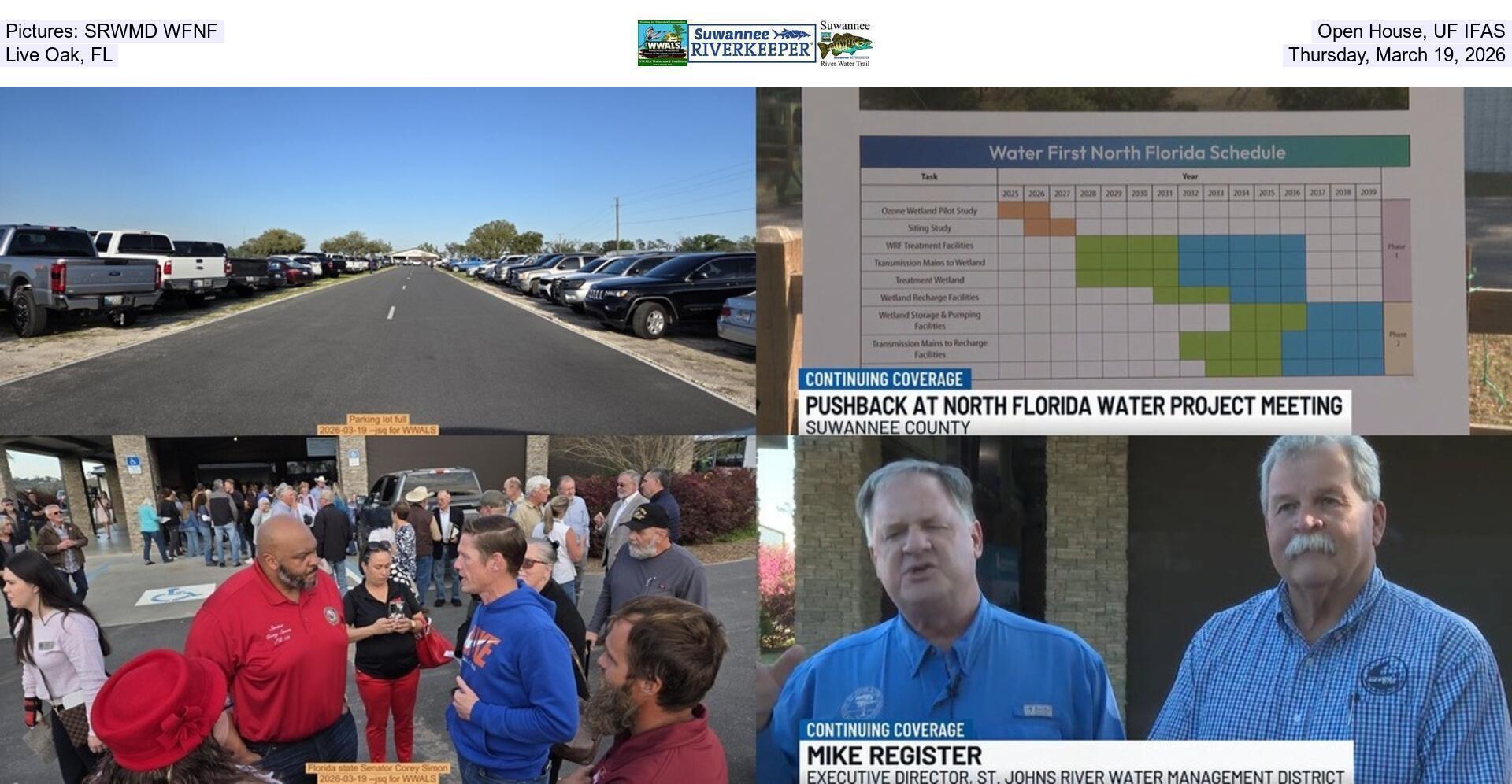 [Pictures: SRWMD WFNF, Open House, UF IFAS, Live Oak, FL, Thursday, March 19, 2026]