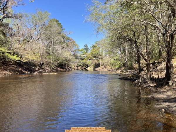 Troup Bridge, Little River @ GA 133 2026-03-19 --Gretchen Quarterman for WWALS