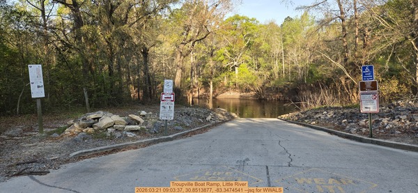 [Troupville Boat Ramp, Little River, 2026:03:21 09:03:37, 30.8513877, -83.3474541 --jsq for WWALS]