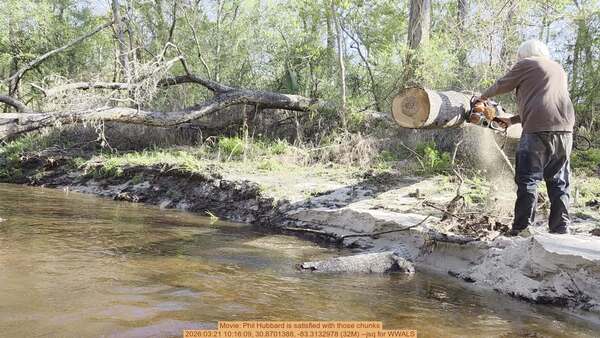 Movie: Phil Hubbard is satisfied with those chunks, 2026:03:21 10:16:09, 30.8701388, -83.3132978 (32M) --jsq for WWALS