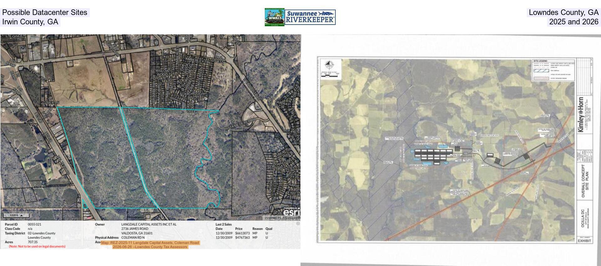 [Possible Datacenter Sites, Lowndes County, GA, Irwin County, GA, 2025 and 2026]