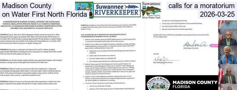 Madison County calls for a moratorium on Water First North Florida, 2026-03-25