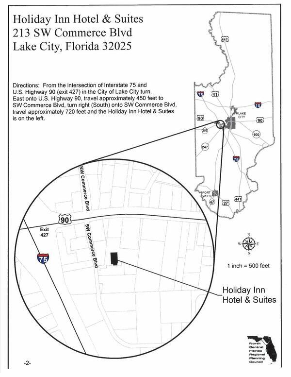 Map: Holiday Inn Hotel & Suite, Lake City, FL