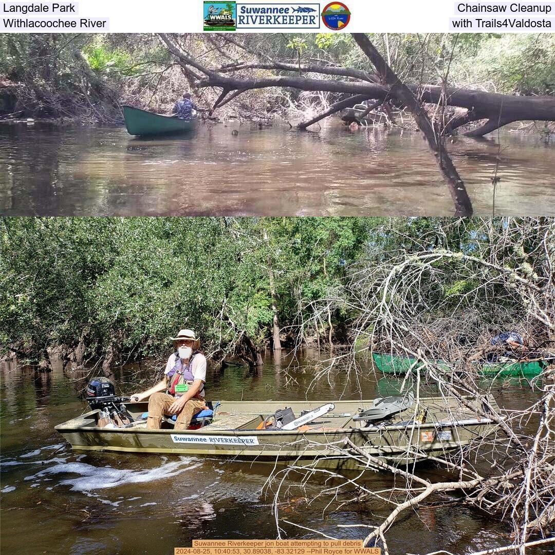 Langdale Park Chainsaw Cleanup, Withlacoochee River, with Trails4Valdosta