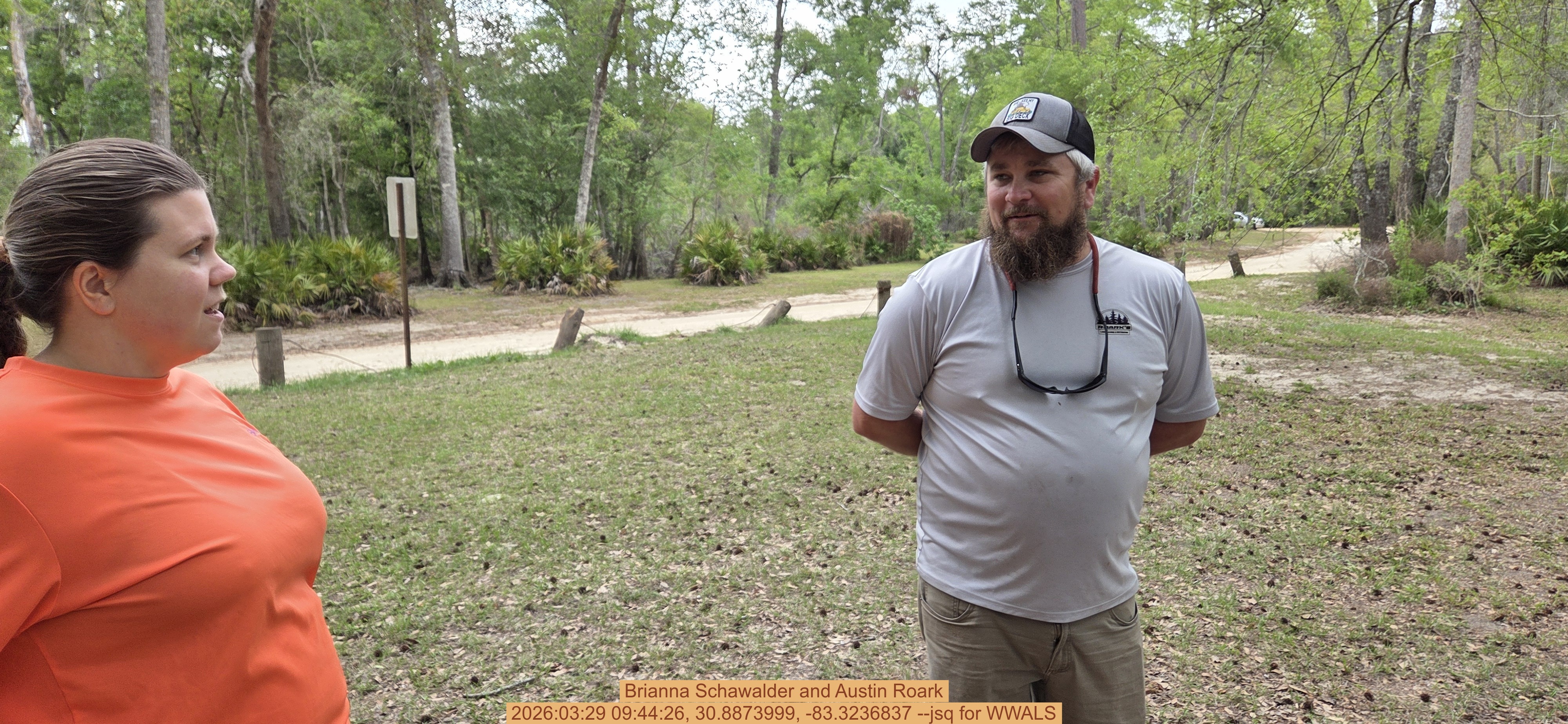 Brianna Schawalder and Austin Roark, 2026:03:29 09:44:26, 30.8873999, -83.3236837 --jsq for WWALS