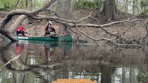 [Russell and jsq heading back in the canoe, 2026:03:29 15:38:14 --Brianna Schawalder for WWALS]