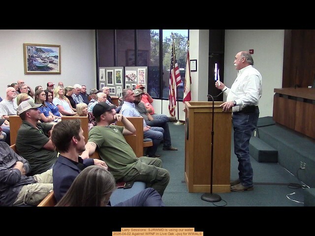 Larry Sessions: SJRWMD is using our water