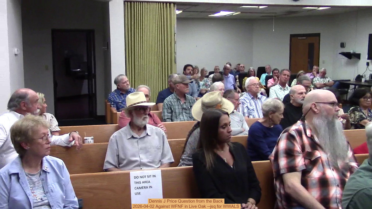 Dennis J Price Question from the Back