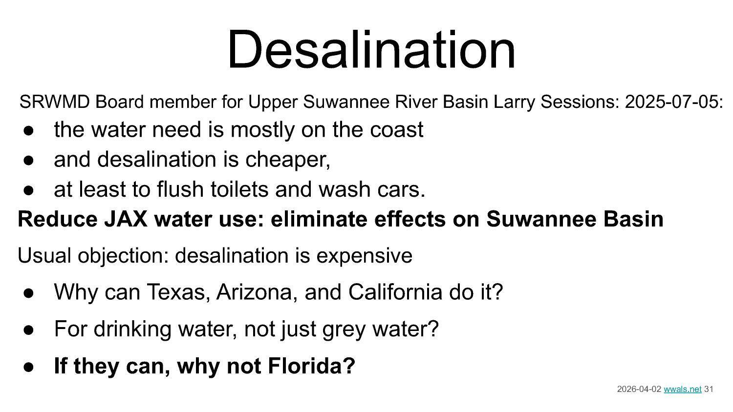 Desalination