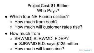[Project Cost: $1 Billion Who Pays?]