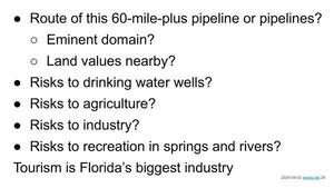 [Route of this 60-mile-plus pipeline or pipelines?]