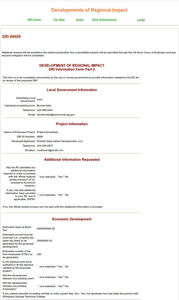 Form Part 2: Local Government, Project Information, Additional, Economic Development, 2026-04-10 --GA-DCA