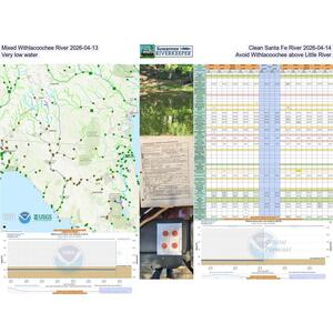 [Mixed Withlacoochee River 2026-04-13, Clean Santa Fe River 2026-04-14, Very low water, Avoid Withlacoochee above Little River]