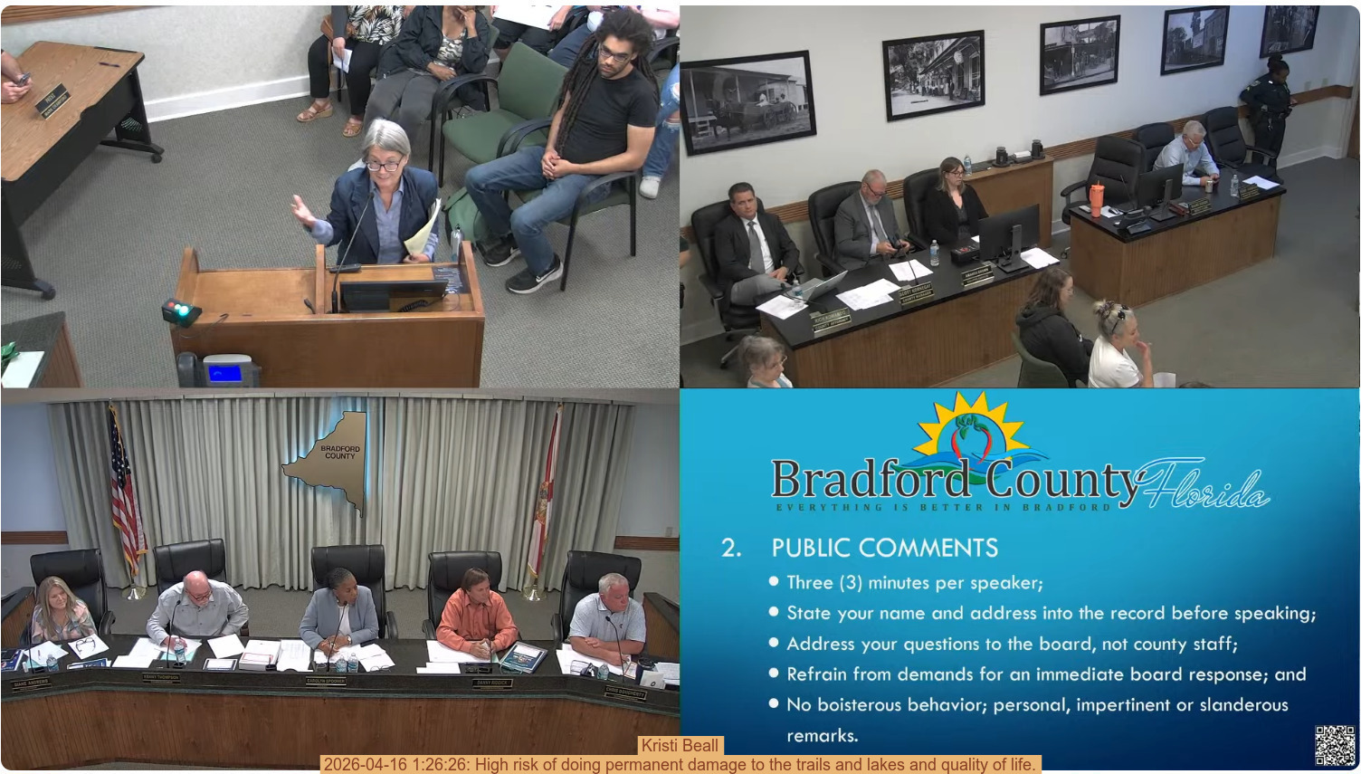 Kristi Beall, 2026-04-16 1:26:26: High risk of doing permanent damage to the trails and lakes and quality of life.