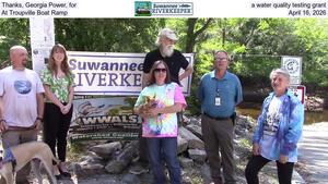 [Thanks, Georgia Power, for a water quality testing grant, At Troupville Boat Ramp, April 16, 2026]