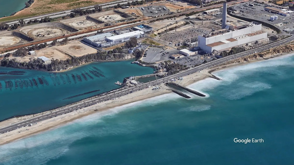 Carlsbad Desalination Plant in Google Earth --Kevin P White (KPW)