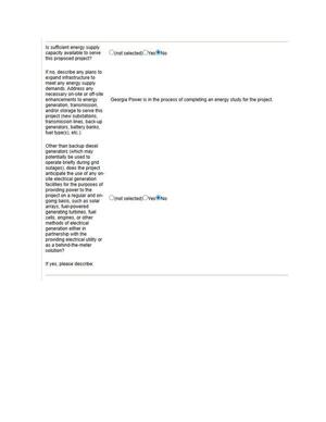 [Georgia Power is in the process of completing an energy study for the project.]