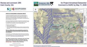 [Review and comment: DRI for Project Arrowhead Datacenter, Irwin County, GA, Comment to SGRC by May 11, 2026]
