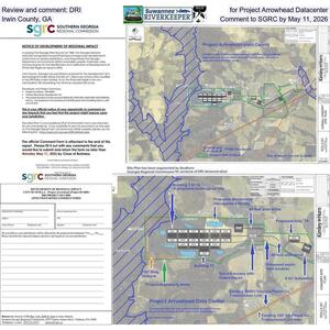 [Review and comment: DRI for Project Arrowhead Datacenter, Irwin County, GA, Comment to SGRC by May 11, 2026]