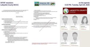 [WFNF resolution on the agenda, Lafayette County BOCC, 5:30 PM, Tuesday, April 28, 2026]