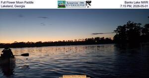 [Full Flower Moon Paddle, Banks Lake NWR, Lakeland, Georgia, 7:15 PM, 2026-05-01]