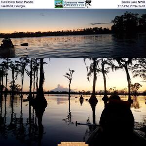 [Full Flower Moon Paddle, Banks Lake NWR, Lakeland, Georgia, 7:15 PM, 2026-05-01]