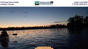 [Full Flower Moon Paddle, Banks Lake NWR, Lakeland, Georgia, 7:15 PM, 2026-05-01]