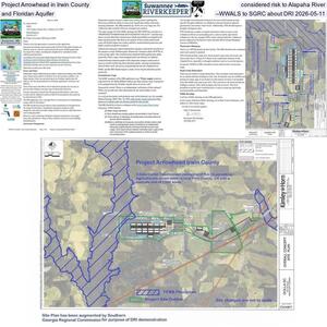 [Project Arrowhead in Irwin County considered risk to Alapaha River and Floridan Aquifer --WWALS to SGRC about DRI 2026-05-11]