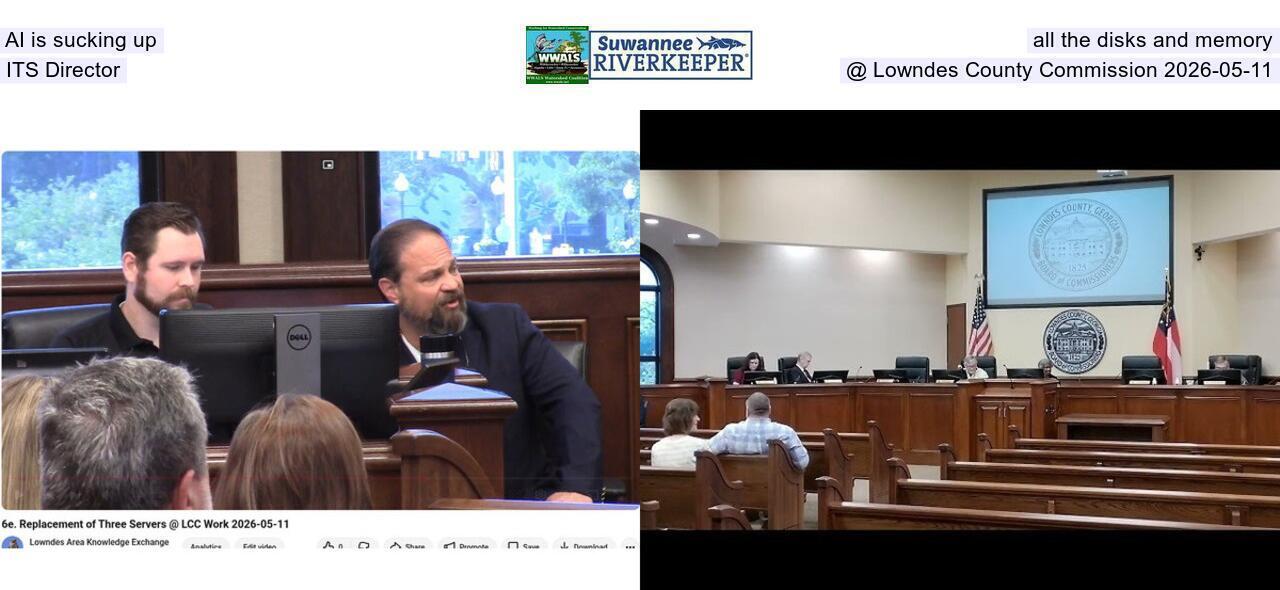 AI is sucking up all the disks and memory, ITS Director @ Lowndes County Commission 2026-05-11
