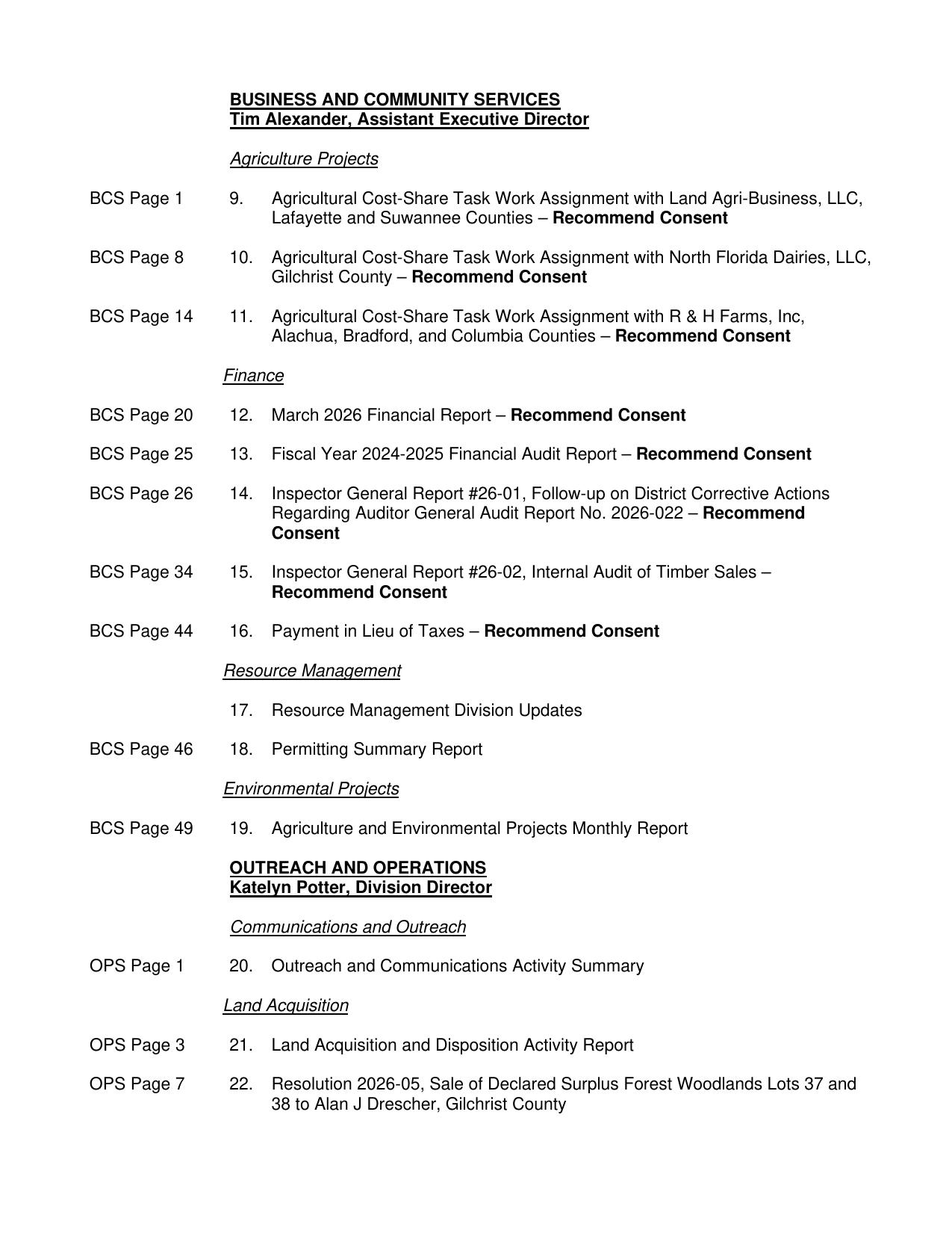 20. Outreach and Communications Activity Summary, 2026-05-14 --SRWMD Board Agenda