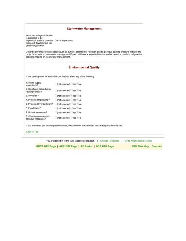 Stormwater Management; Environmental Quality