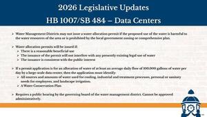 [Water allocation permits, Legislative Updates: HB 1007/SB 484 — Data Centers, 2026-05-26 --Citrus County BOCC]