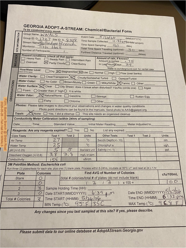 Form, Batterbee Branch @ Shiloh Road 2026-05-26 --Tish Hall for WWALS