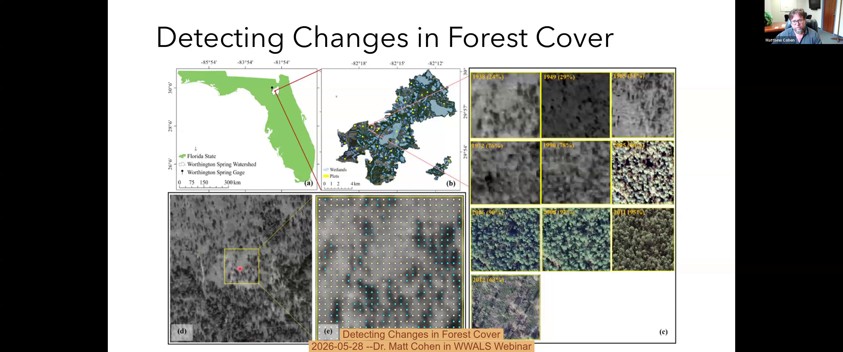 Detecting Changes in Forest Cover, 2026-05-28 --Dr. Matt Cohen in WWALS Webinar