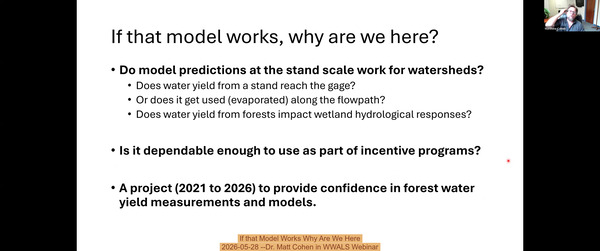 If that Model Works Why Are We Here, 2026-05-28 --Dr. Matt Cohen in WWALS Webinar