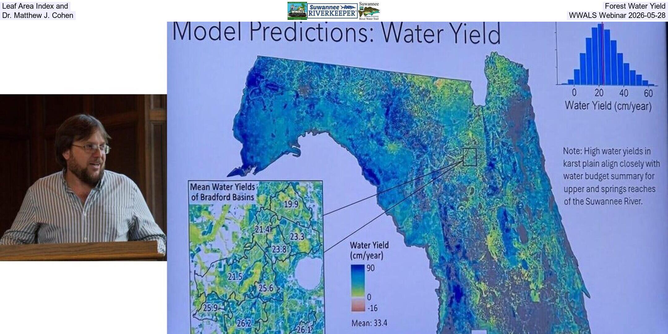 Leaf Area Index and Forest Water Yield, Dr. Matthew J. Cohen, WWALS Webinar 2026-05-28
