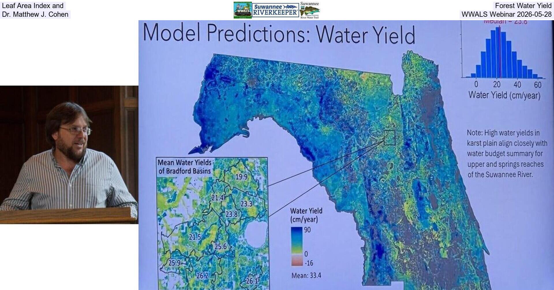 [Leaf Area Index and Forest Water Yield, Dr. Matthew J. Cohen, WWALS Webinar 2026-05-28]