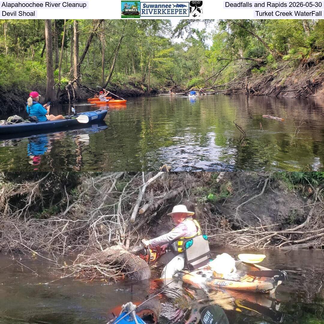 Alapahoochee River Cleanup, Deadfalls and Rapids 2026-05-30, Devil Shoal, Turket Creek WaterFall