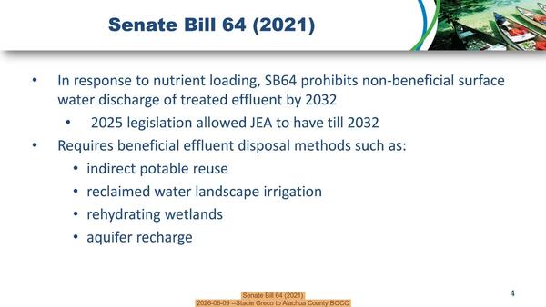Senate Bill 64 (2021), 2026-06-09 --Stacie Greco to Alachua County BOCC