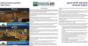[Alachua County resolution against WFNF 2026-06-09, Stacie Greco, landscape irrigation]