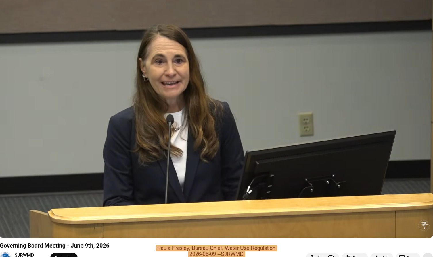 Paula Presley, Bureau Chief, Water Use Regulation, 2026-06-09 --SJRWMD