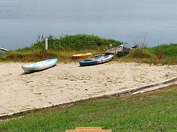 Closeup boats on the lake, 2026-06-20 --Gretchen Quarterman for WWALS